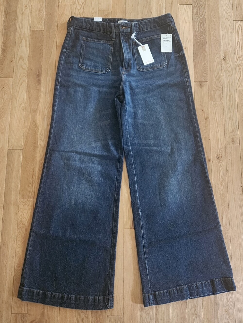 NWT Good American Good Waist Palazzo Jeans, Sz 14/32